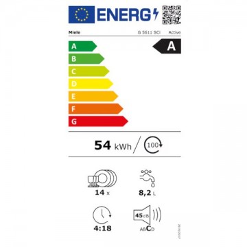 Miele G 5611 SCi Εντοιχιζόμενο Πλυντήριο Πιάτων με Wi-Fi για 14 Σερβίτσια Brilliant Glass Care Π59.8xY80.5εκ.
